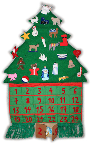 New Style Advent Calendar Tree